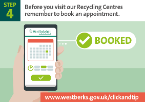 Before you visit our Recycling Centres remember to book an appointment.