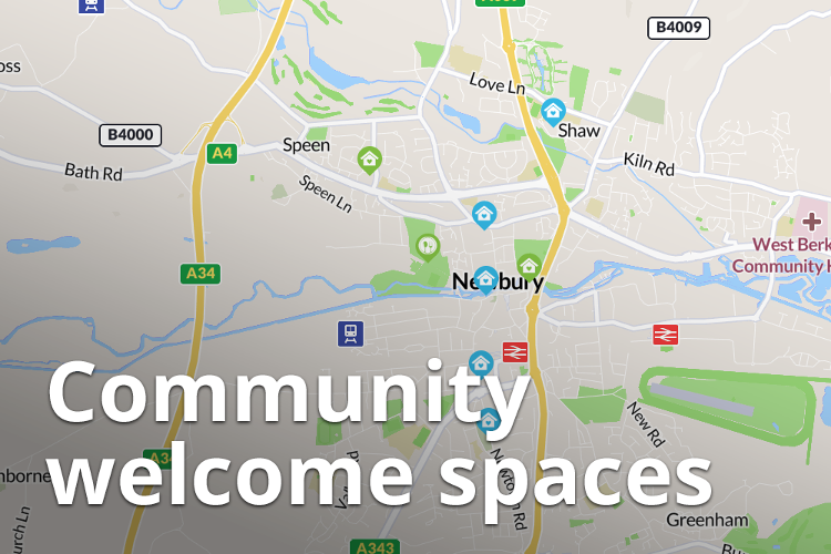 Community Welcome Spaces image showing a map