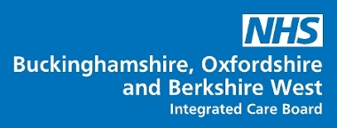 The Buckinghamshire, Oxfordshire and Berkshire West (BOB) Integrated Care Board (ICB) logo.