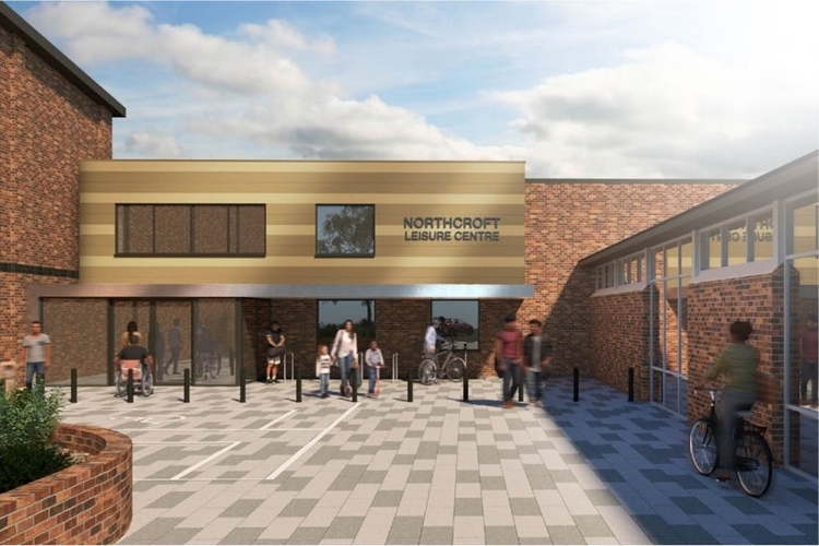 CGI Exterior Northcroft Leisure Centre Refurb